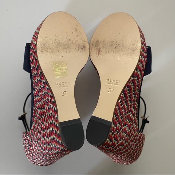 Gucci Limited Edition Horsebit Espadrille Wedges - Picture 13 of 15